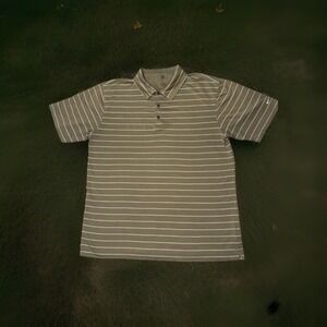 Nike Golf  Polo Men's XL Shirt Short Sleeve Striped Tan